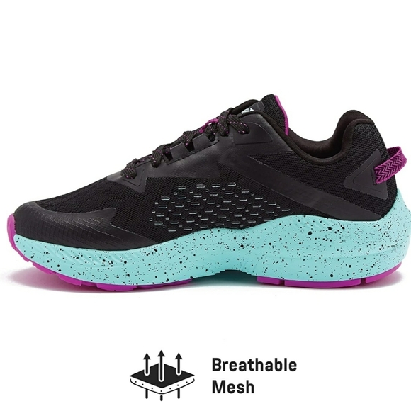 Avia Avi Storm Running ShoesColor: Jet Black/Blue Tint/Cattleya Orchid size 8 - Picture 4 of 6
